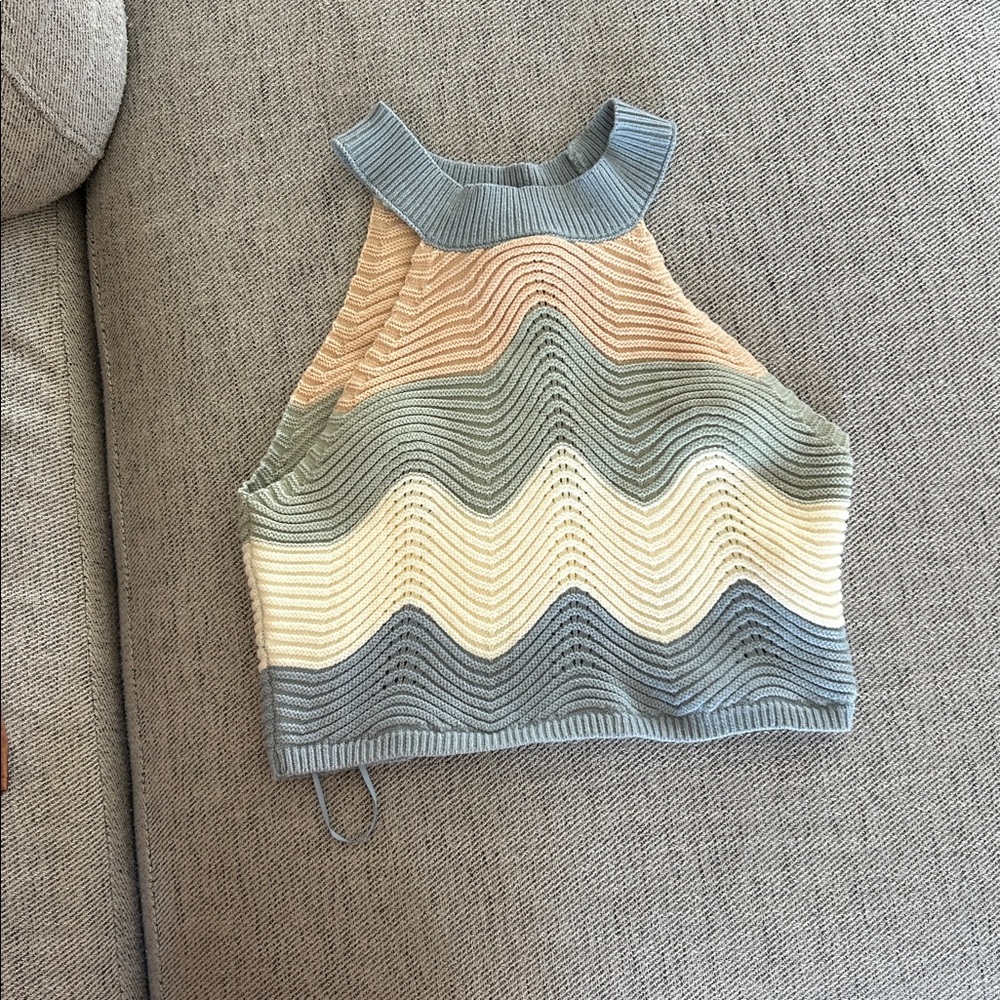 Multicolor Chevron Knit Tank Top
